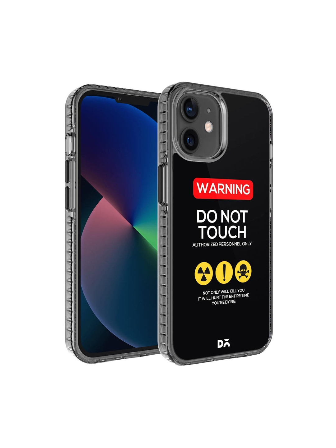 

DailyObjects Black Do Not Touch Printed Stride 2.0 iPhone 12 Max Back Case