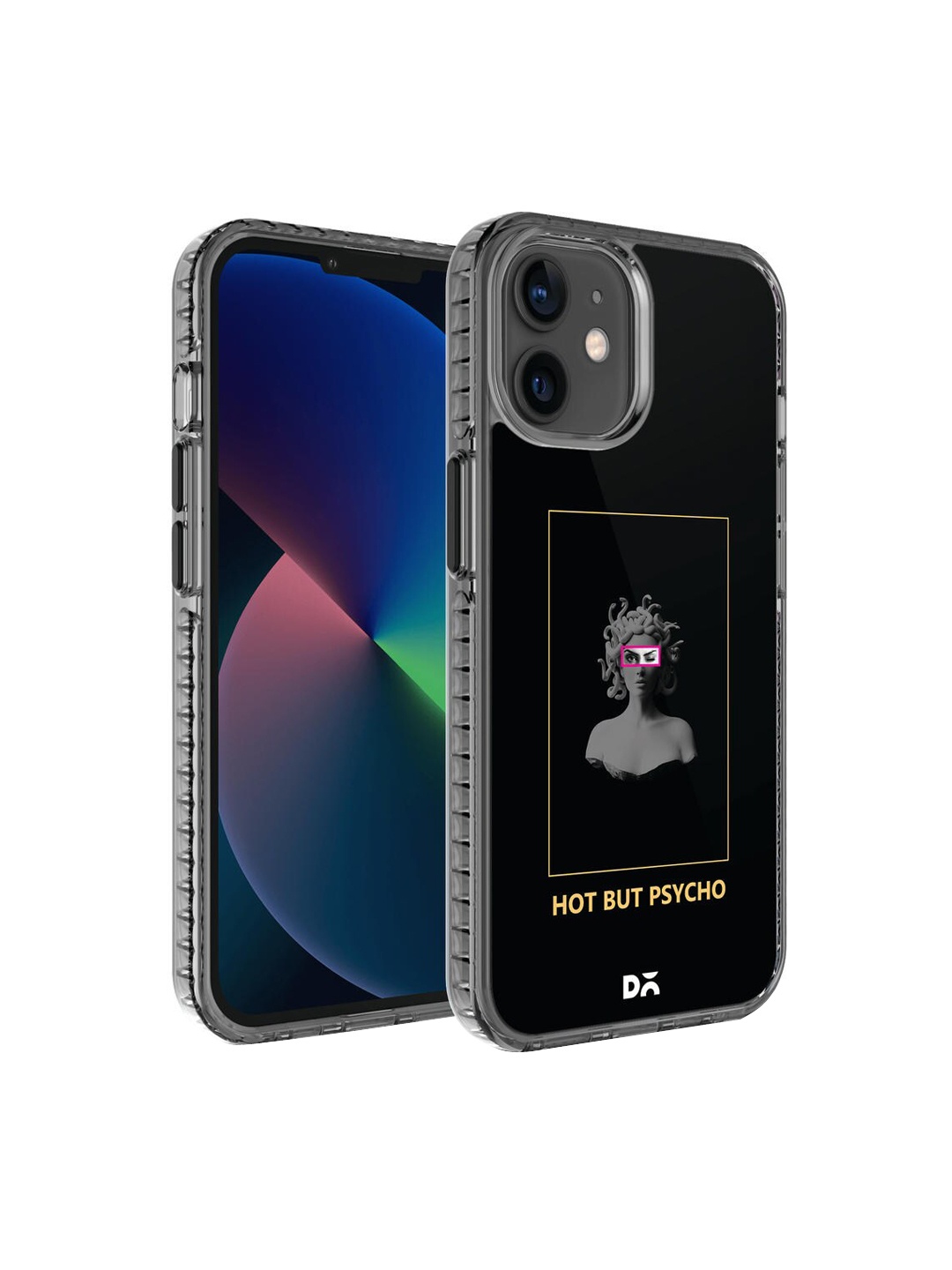 

DailyObjects Black Hot Psycho Printed Stride 2.0 iPhone 12 Back Case, Multi