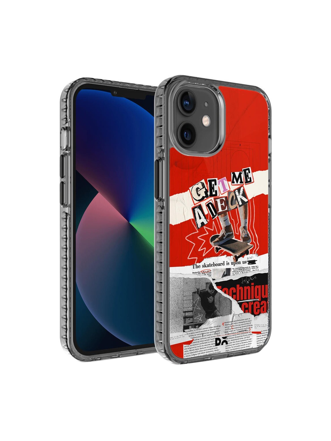 

DailyObjects Transparent & Red Printed iPhone 11 Pro Back Cover