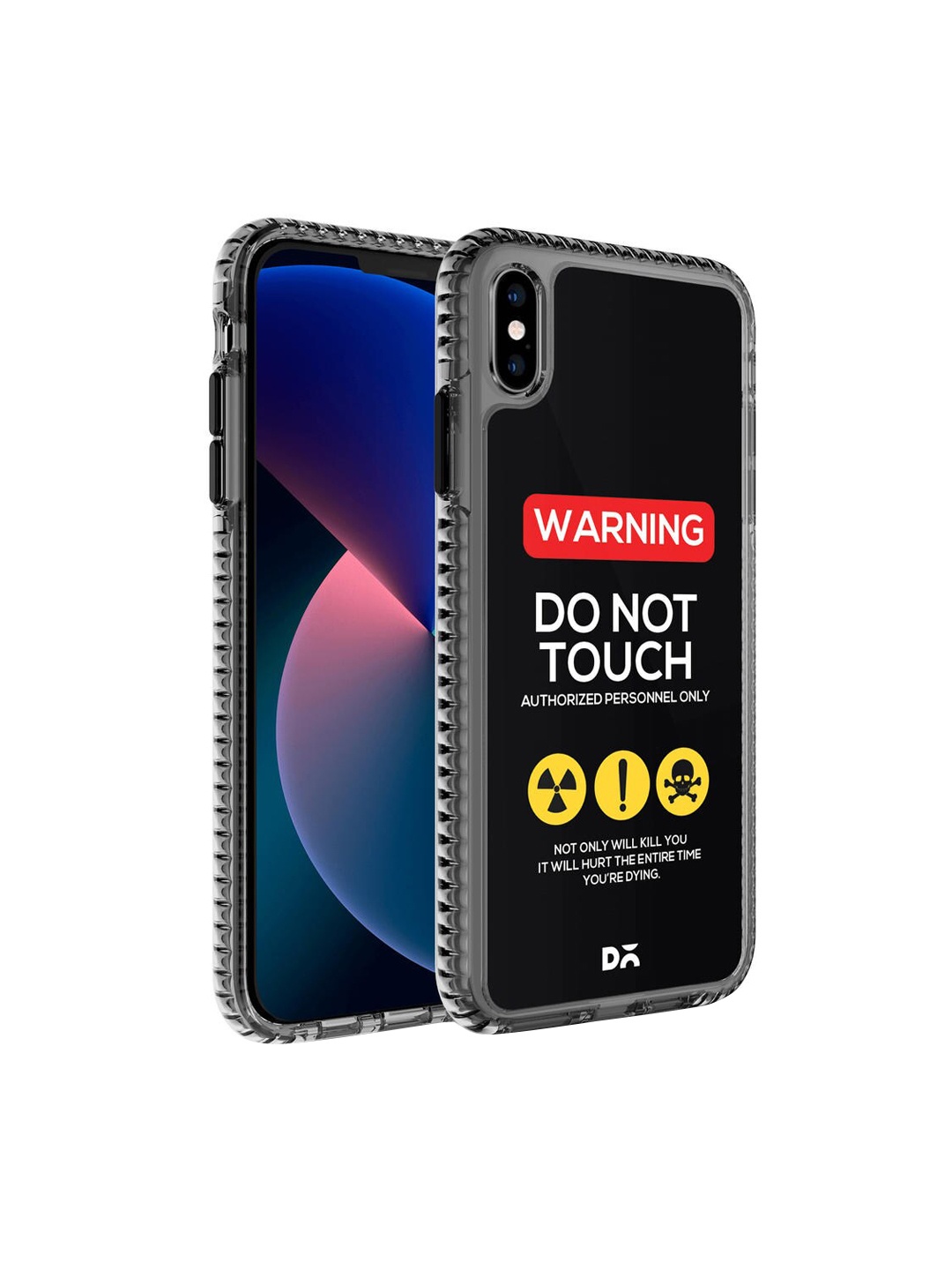 

DailyObjects Black & Red Printed Do Not Touch iPhone X Phone Case