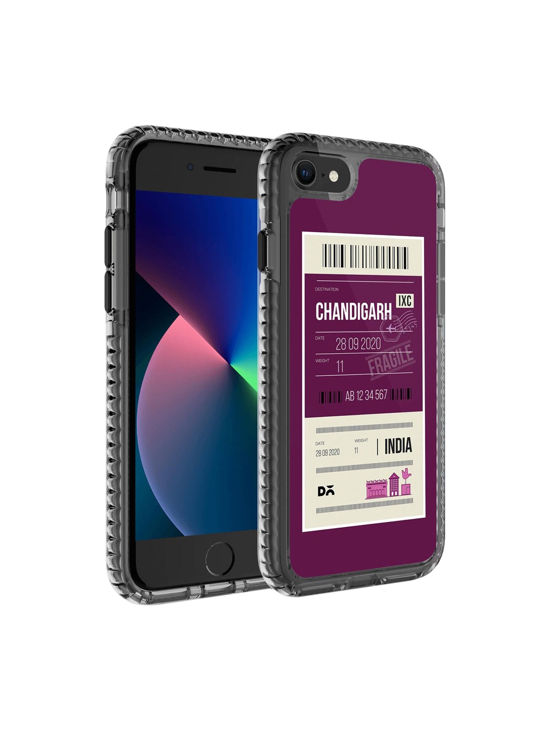 

DailyObjects Purple & Green Chandigarh City Tag iPhone 8 Stride 2.0 Case Cover, Multi