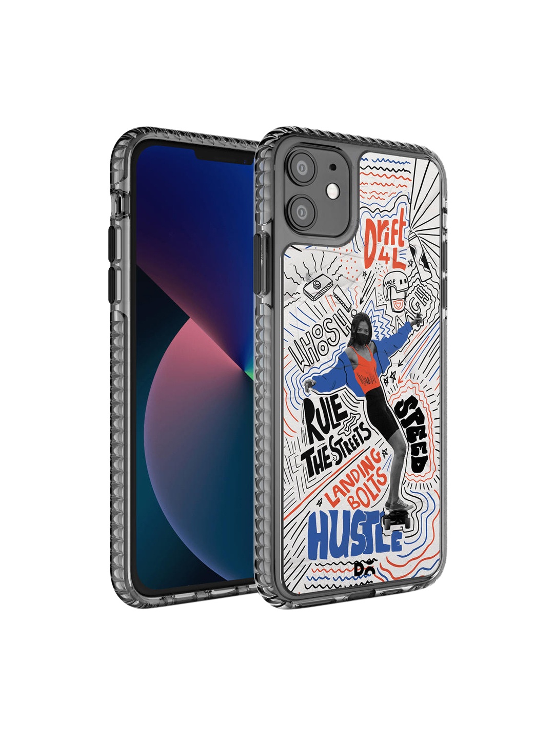 

DailyObjects Blue & Red Printed Drift4L iPhone 11 Phone Case, Multi