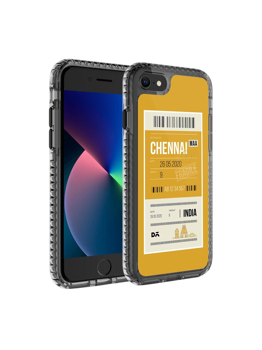 

DailyObjects Yellow & White Printed Chennai City iPhone SE 2020 Phone Case, Multi