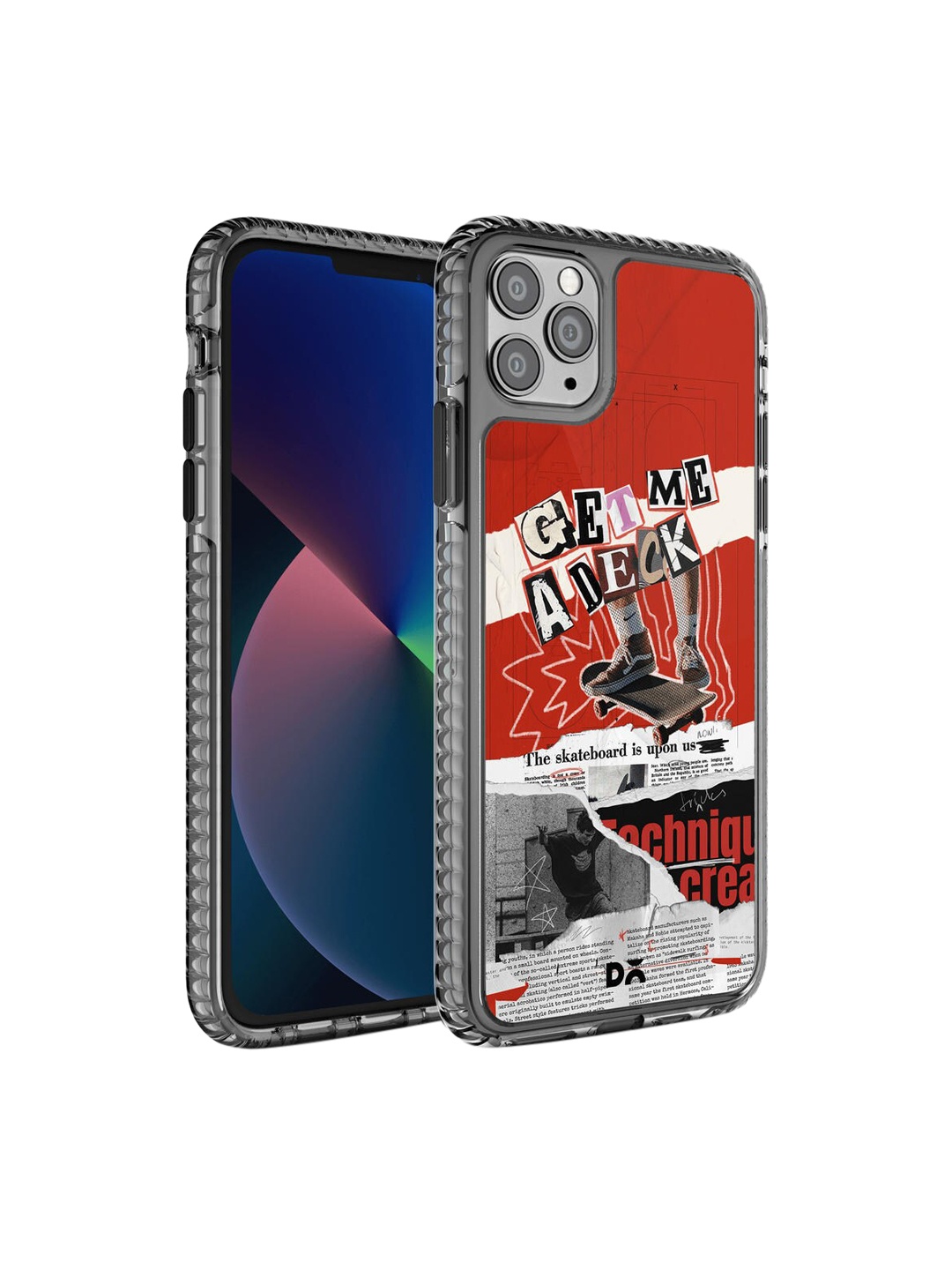 

DailyObjects Black & Red Printed Get Me A Deck iPhone 11 Pro Max Phone Case, Multi