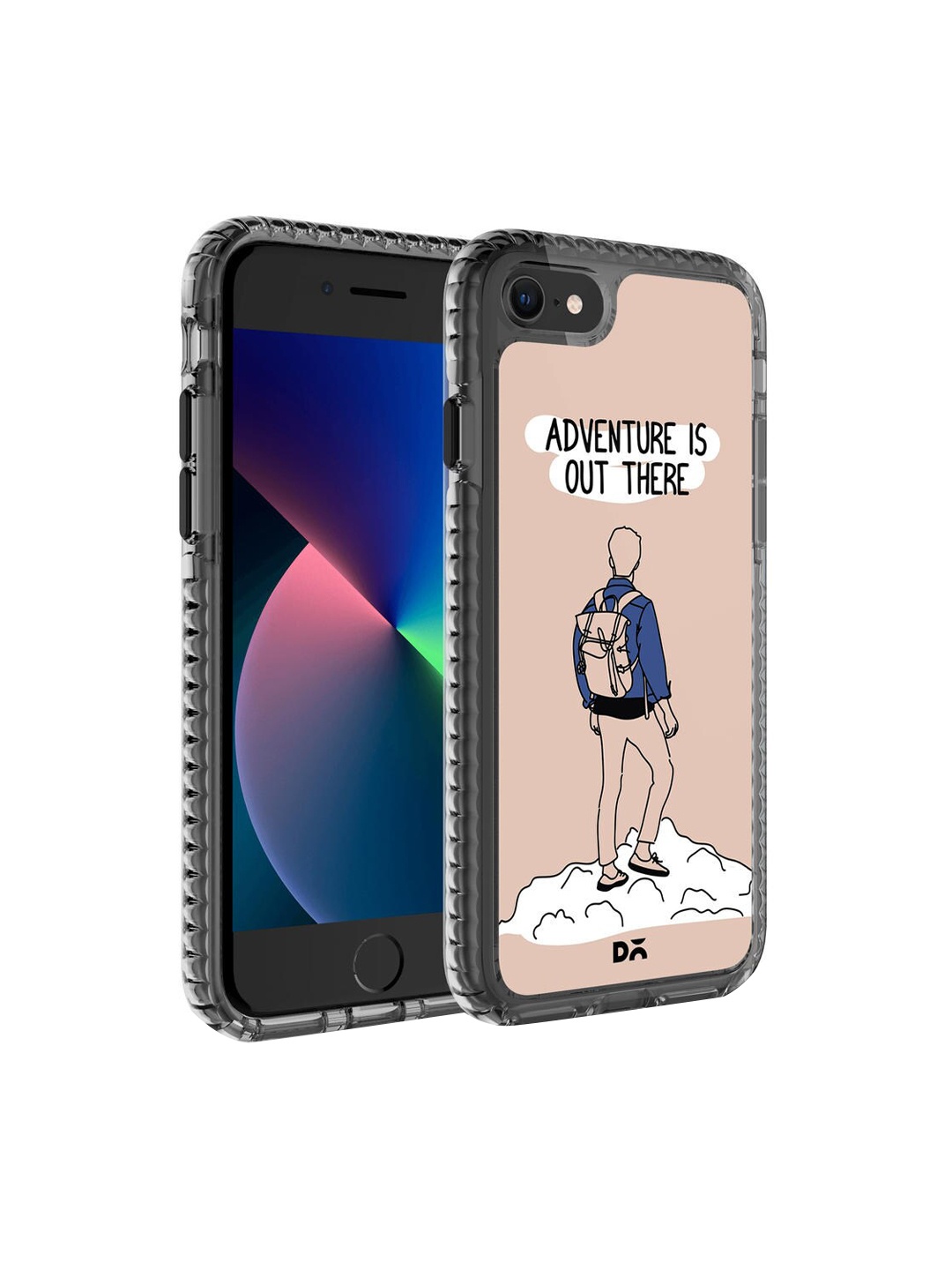 

DailyObjects Light Pink & Blue Printed Adventure Out iPhone 8 Phone Case