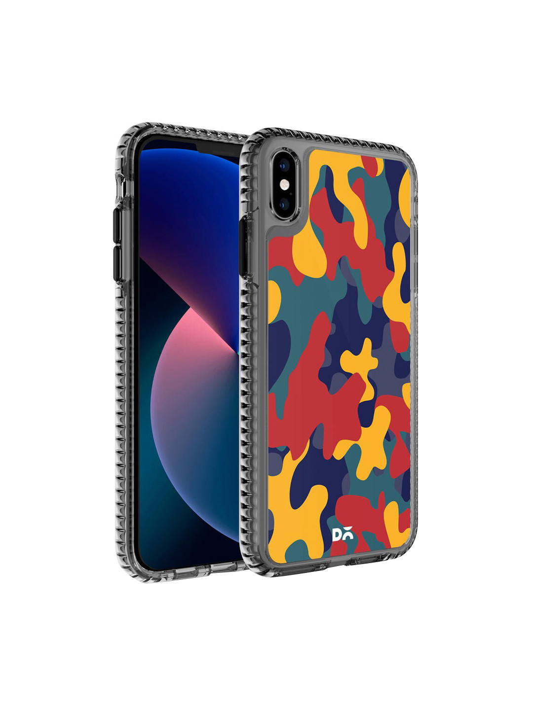 

DailyObjects Multi-Coloured Color Block Camo Printed iPhone X Back Case