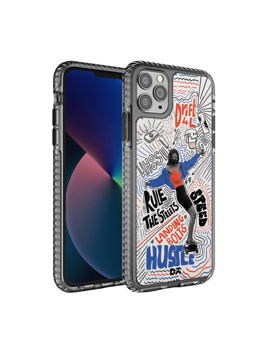 

DailyObjects Transparent & White Printed iPhone 11 Pro Back Cover