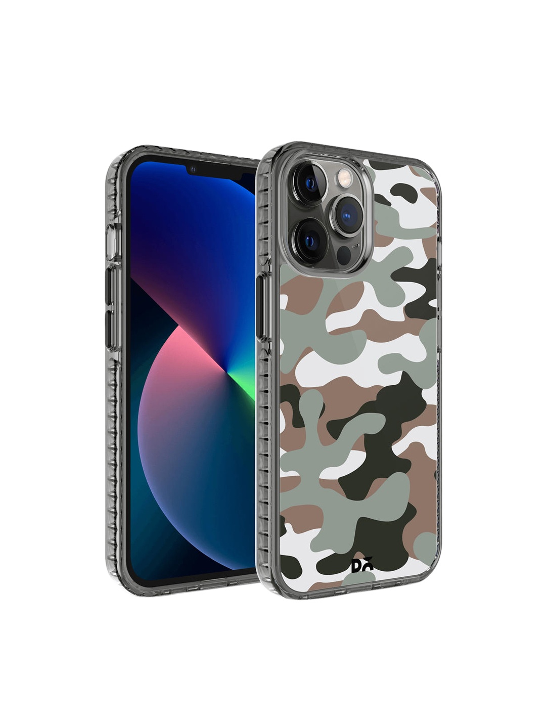 

DailyObjects Green & White Camouflage Army iPhone 12 Pro Stride 2.0 Case Cover, Multi