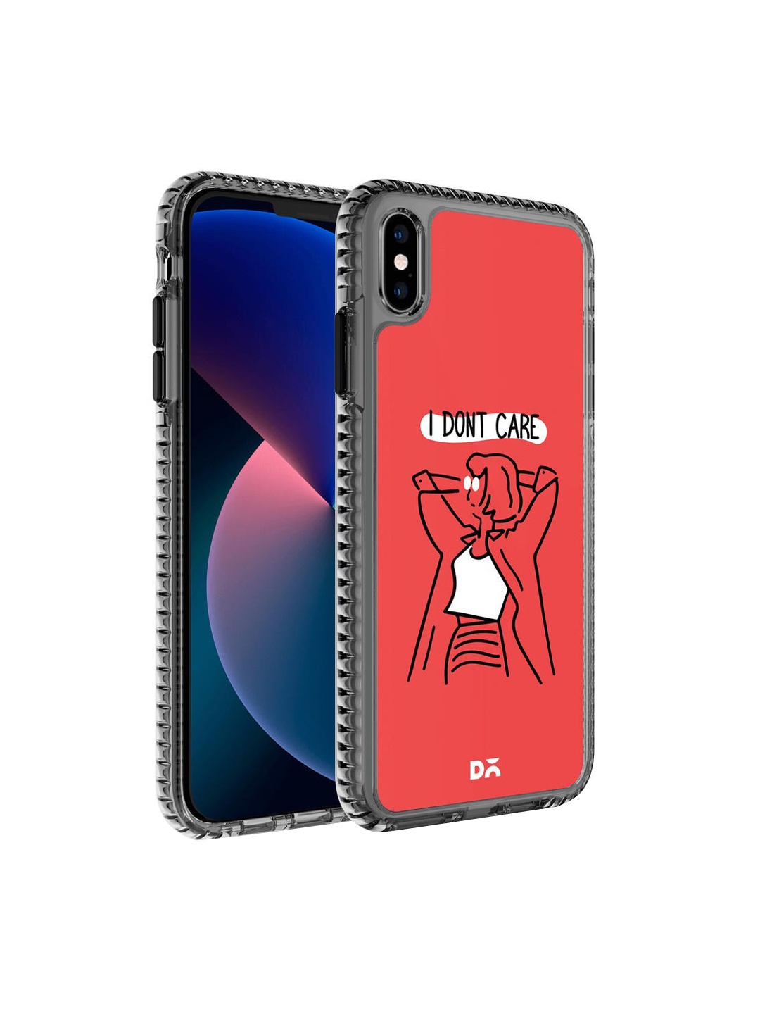 

DailyObjects Red Printed I Don't Care iPhone X Phone Case