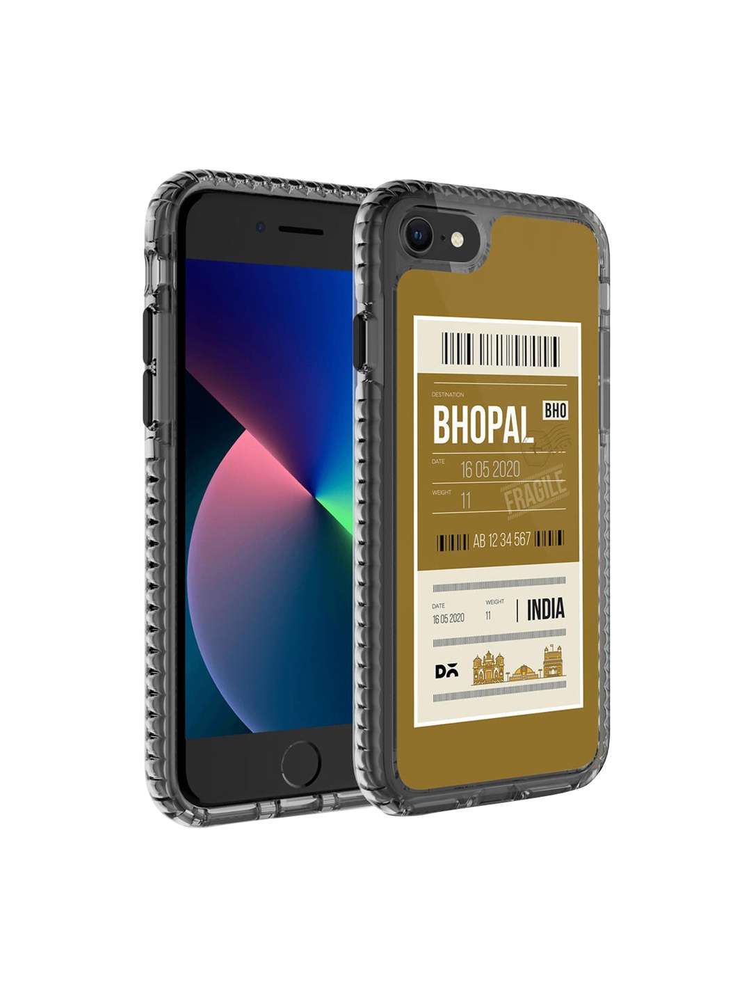 

DailyObjects Transparent & Yellow Printed iPhone SE 2020 Back Cover