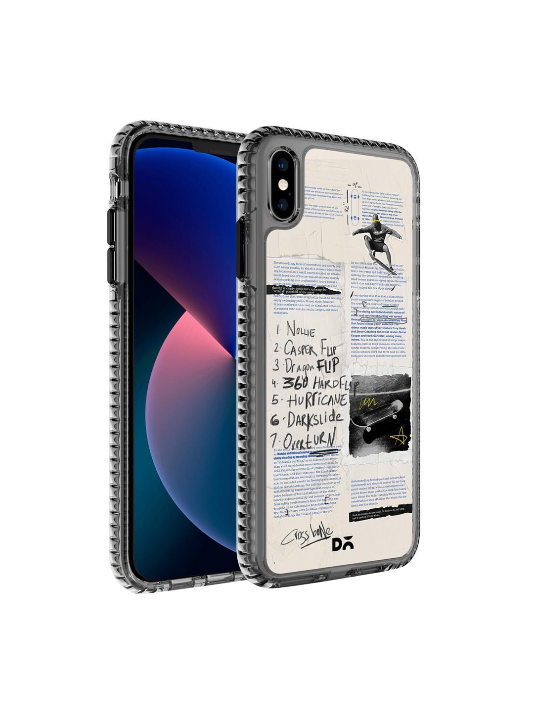 

DailyObjects Black & Grey Printed Flipster iPhone X Phone Case