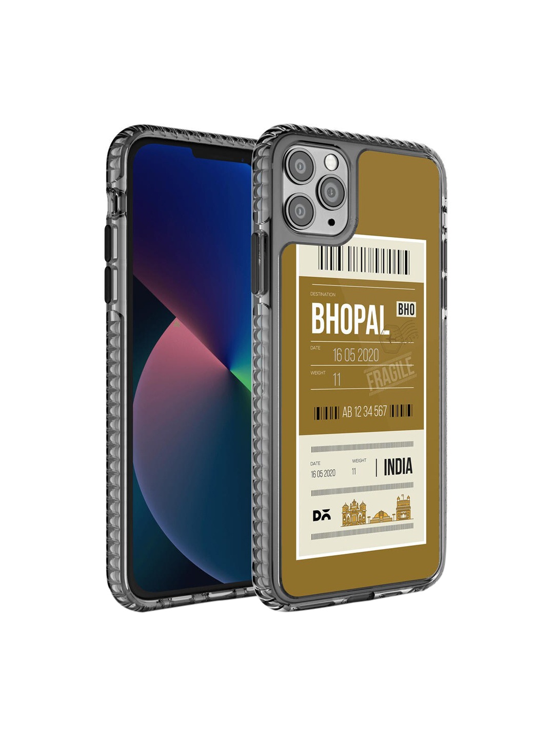 DailyObjects Transparent & Yellow Printed iPhone 11 Pro Back Cover, Multi