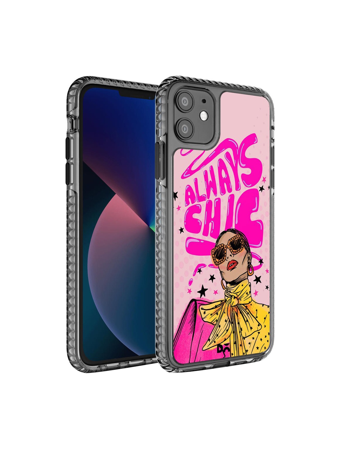 

DailyObjects Pink Printed Always Chic iPhone 11 Phone Case