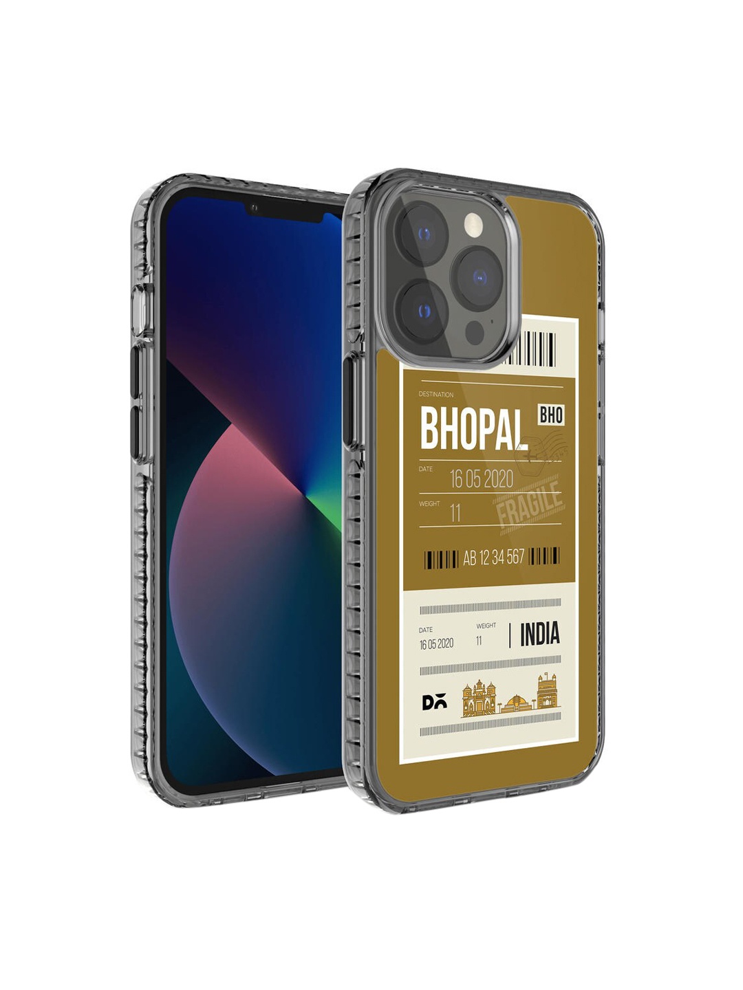 

DailyObjects Light Khaki Printed Bhopal City Tag iPhone 13 Pro Phone Case