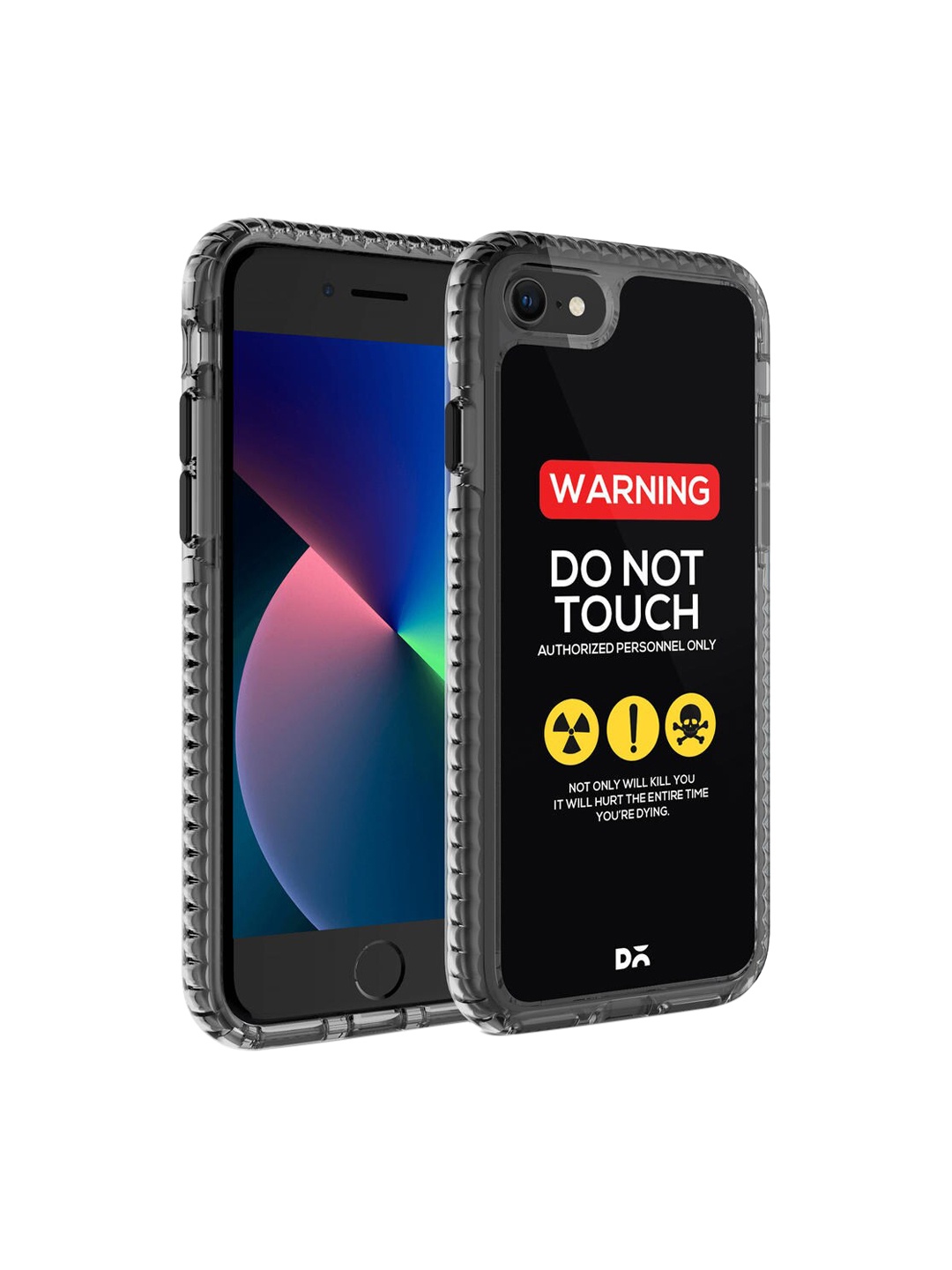 

DailyObjects Black Printed Do Not Touch iPhone SE 2020 Phone Case