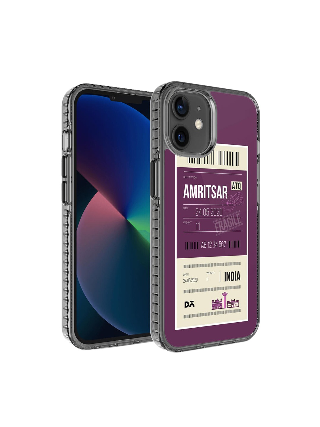 

DailyObjects Purple & White Amritsar City Tag Printed iPhone 12 Mini Phone Case