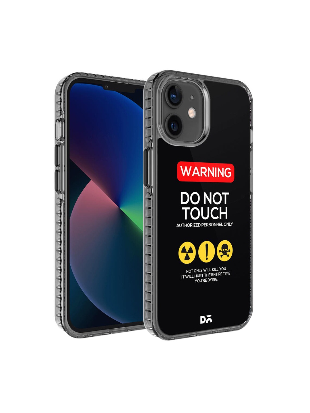 

DailyObjects Black & Red Do Not Touch iPhone 12 Mini Stride 2.0 Case Cover, Multi