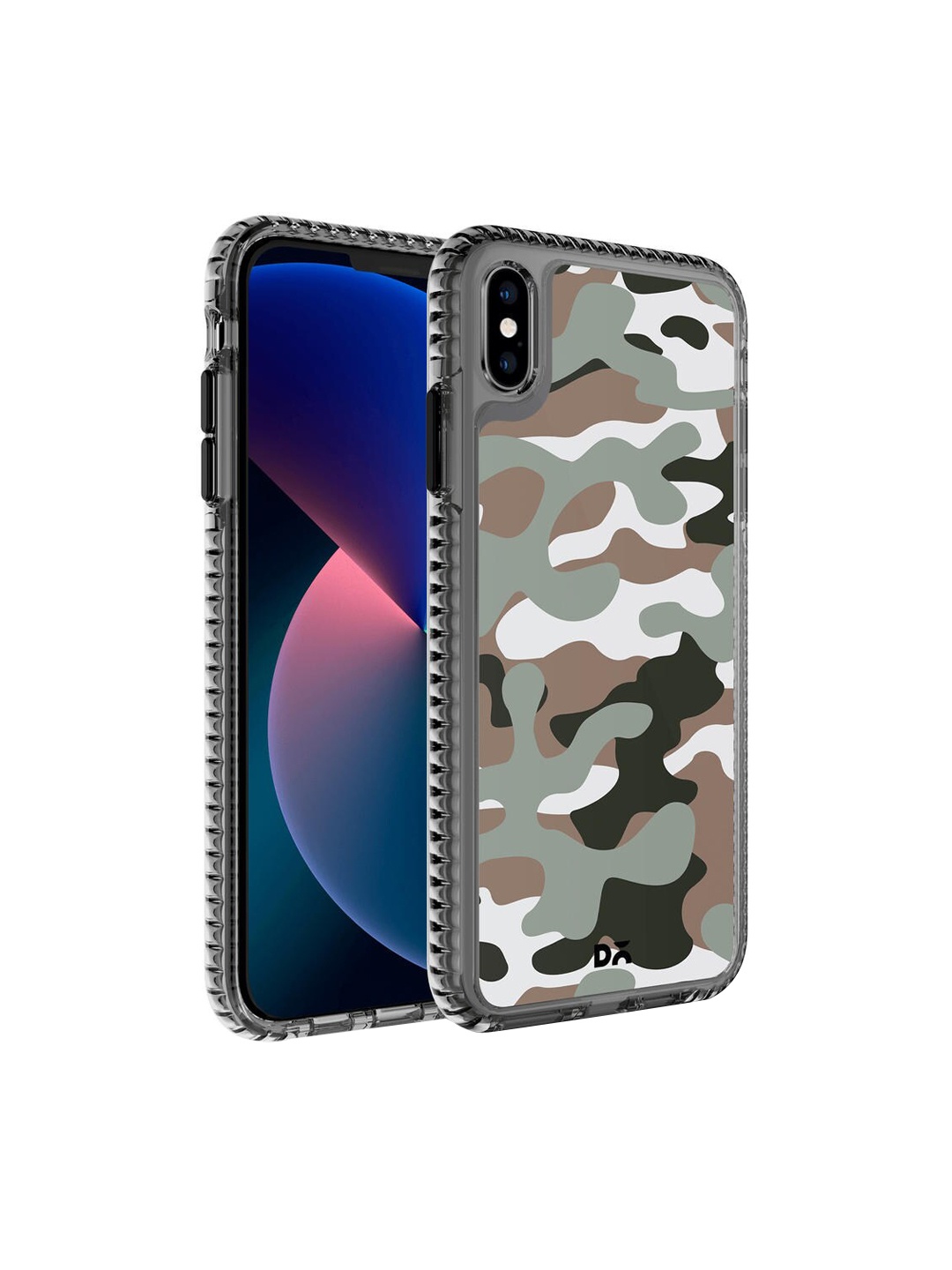 

DailyObjects Grey & White Printed Camouflage Army iPhone XS Phone Case