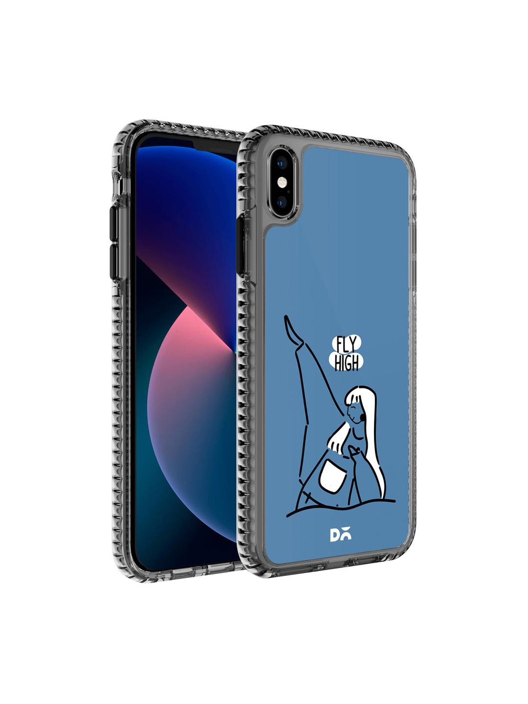 

DailyObjects Blue Black & White Printed iPhone X Phone Case