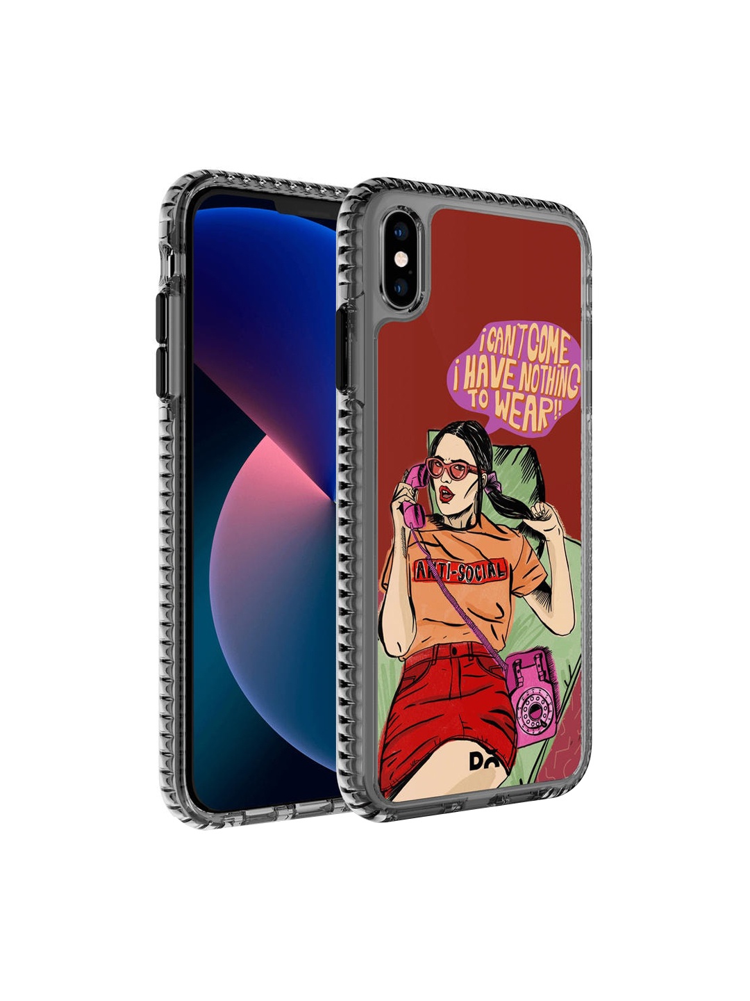 

DailyObjects Red Printed Anti Social Babe iPhone XS Max Phone Case