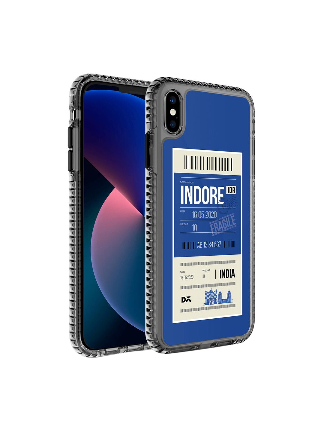 

DailyObjects Blue & Beige Printed iPhone XS Phone Case