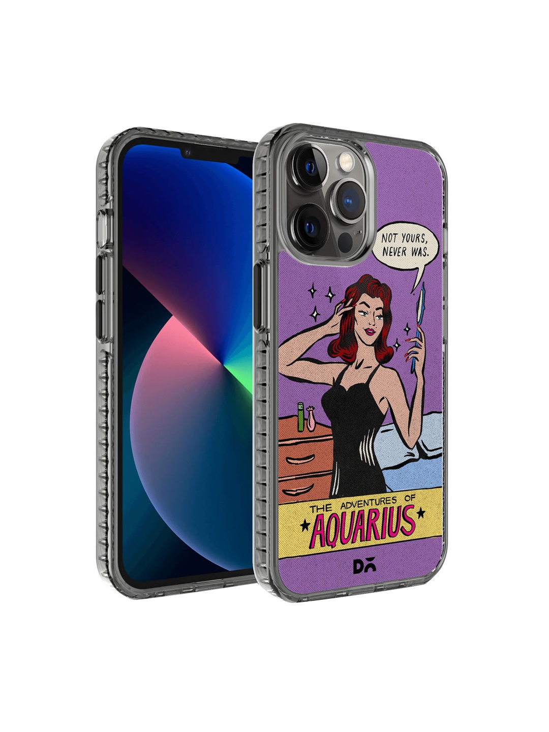 

DailyObjects Transparent & Purple Printed iPhone 12 Pro Back Cover