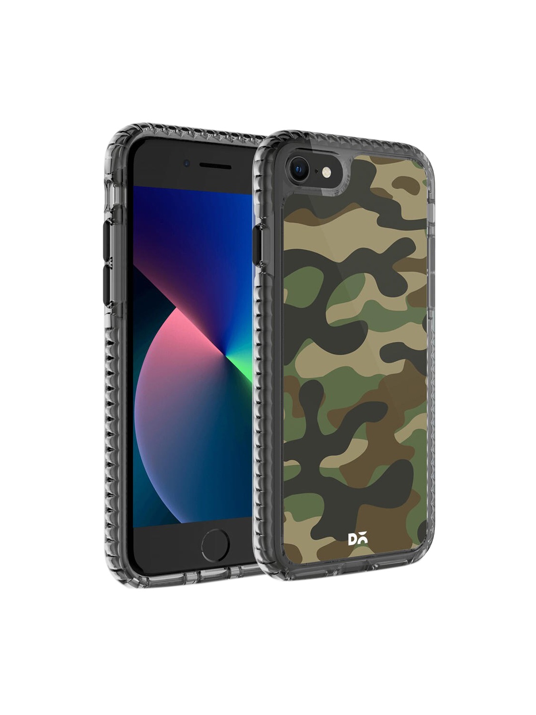 

DailyObjects Olive-Green & Black Printed iPhone 8 Phone Case