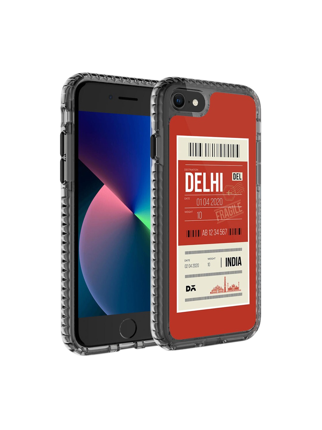 

DailyObjects Red & White Delhi City Tag iPhone SE 2020 Stride 2.0 Case Cover