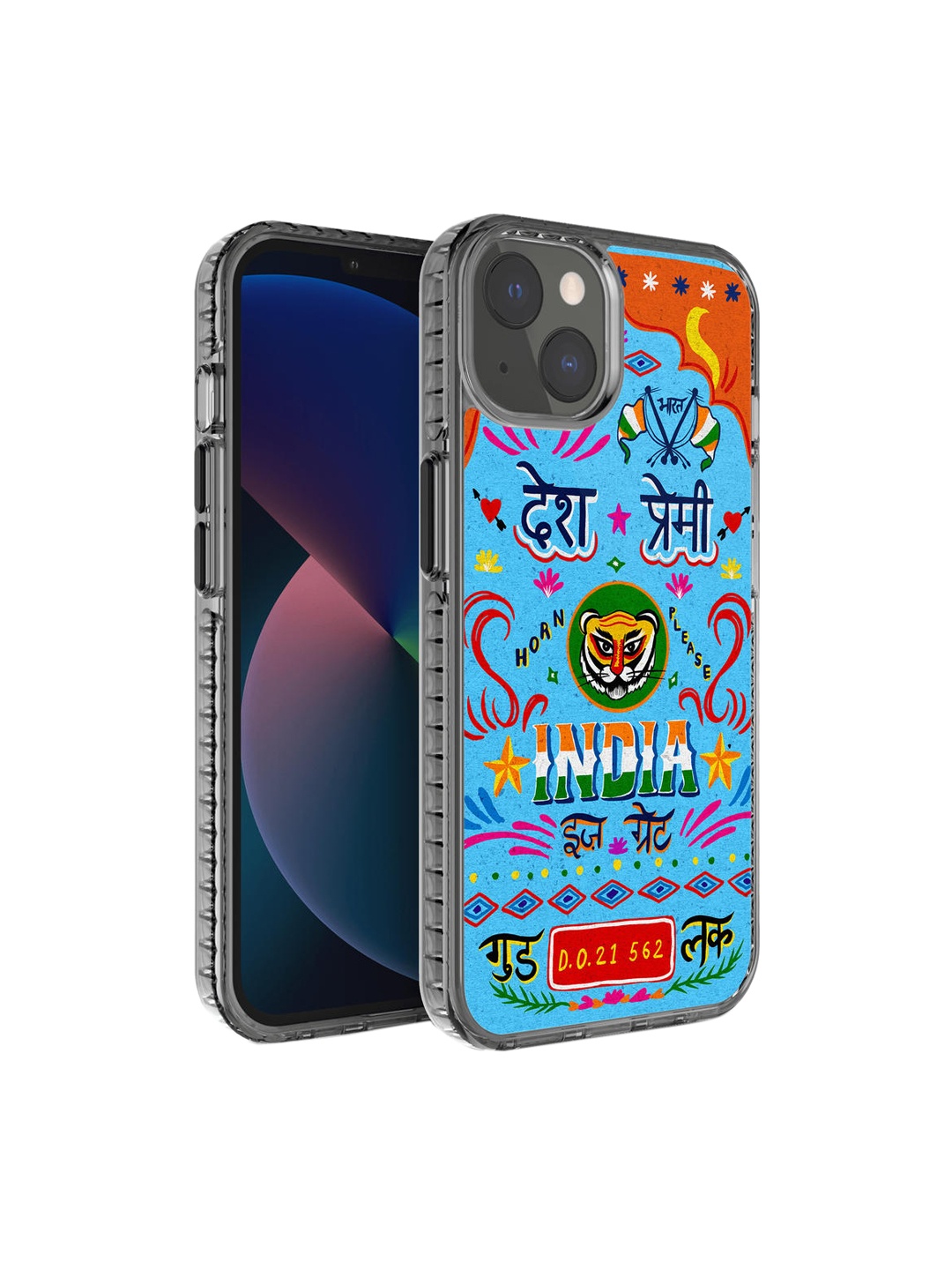 

DailyObjects Blue & Orange Printed Desh Premi Truckback iPhone 13 Mini Phone Case