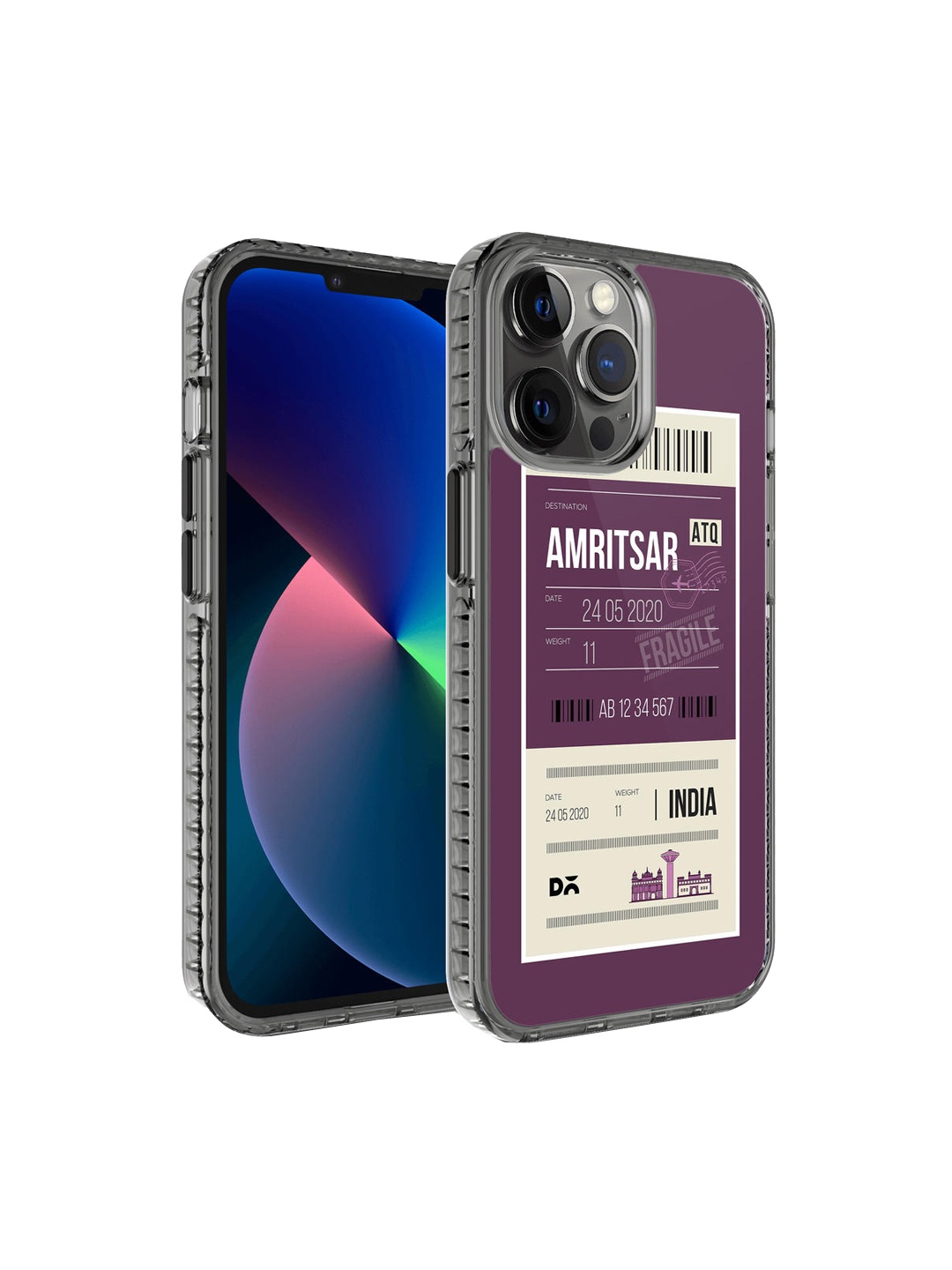 

DailyObjects Purple & White Amritsar City Tag iPhone 12 Pro Stride 2.0 Case Cover