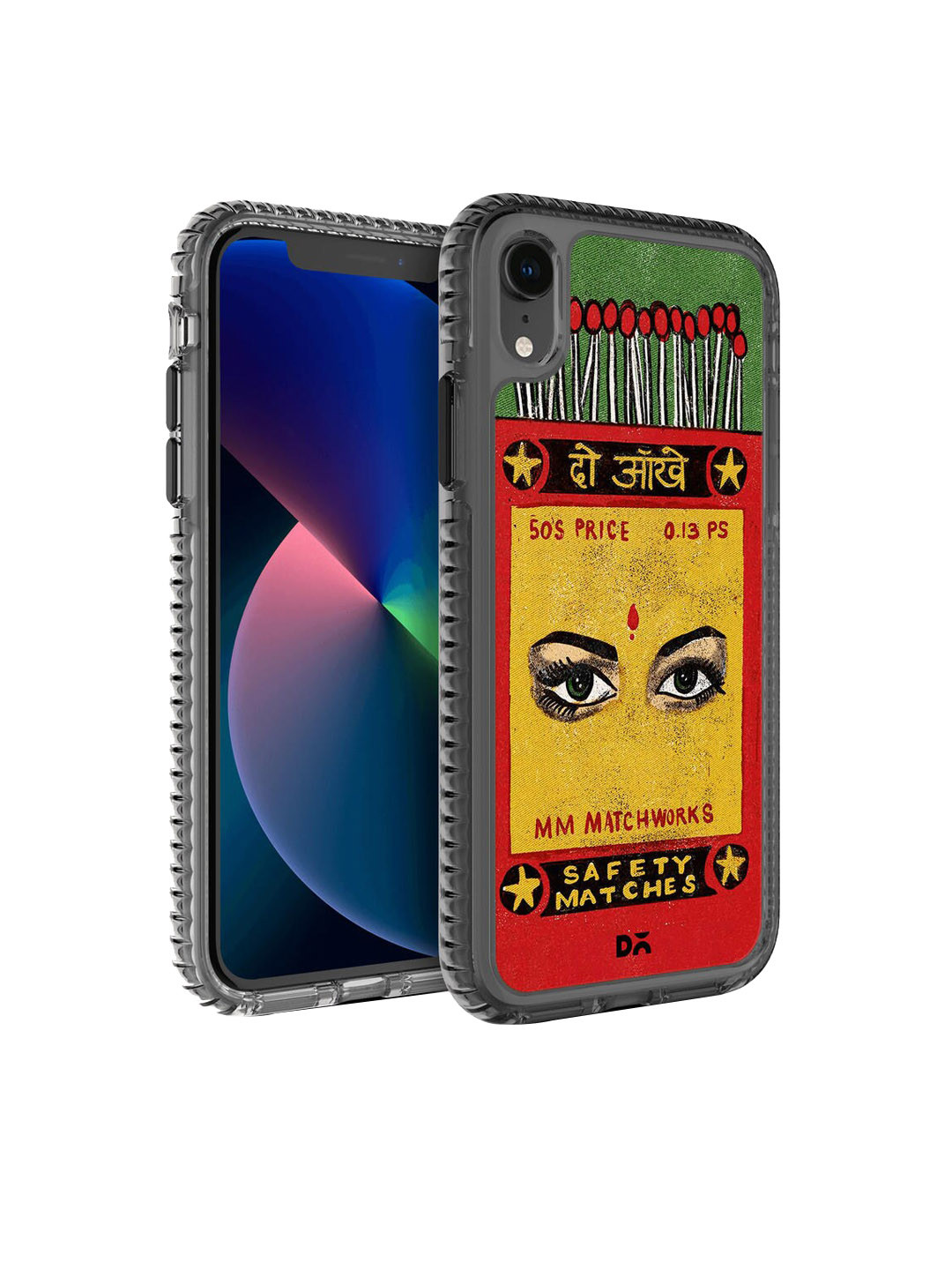 

DailyObjects Red & Yellow Printed Do Aakhein Matchbox iPhone XR Phone Case