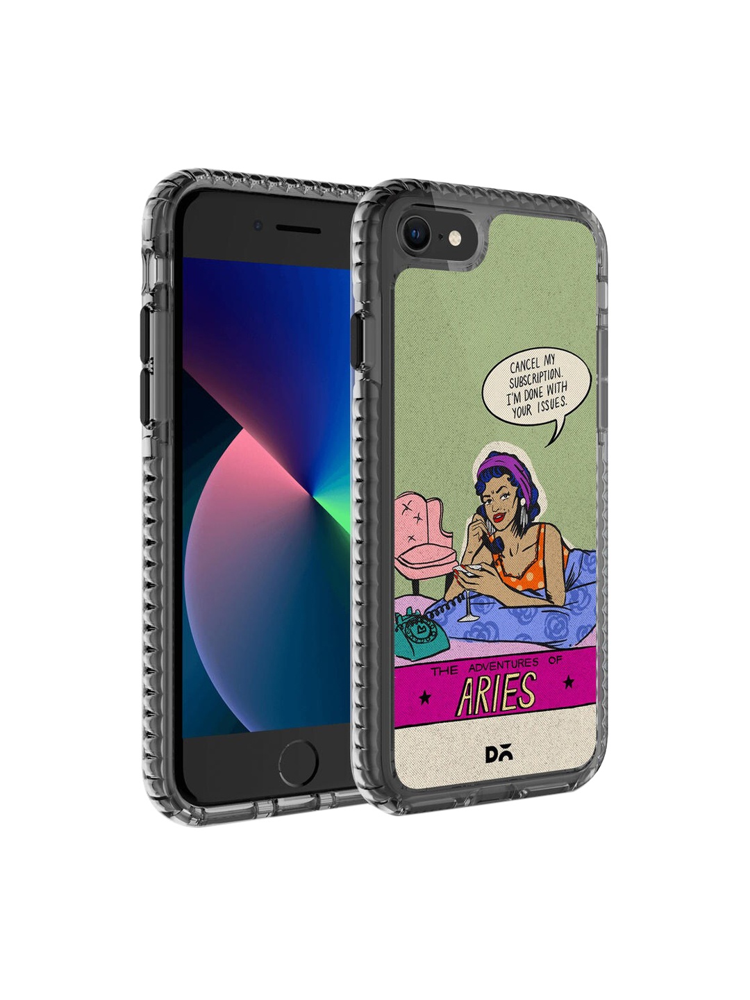 

DailyObjects Pastel Mint Green& Magenta Printed iPhone SE 2020 Phone Case