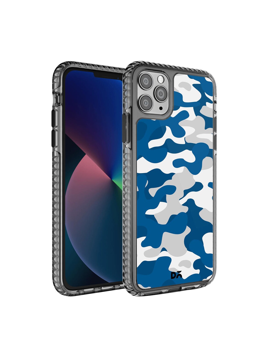 

DailyObjects Transparent & Blue Printed iPhone 11 Pro Back Cover