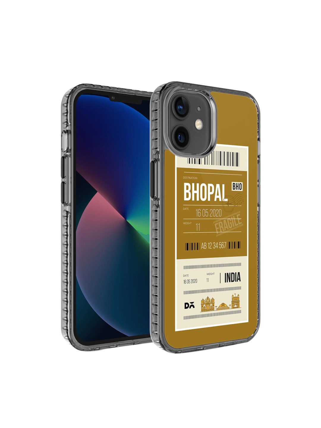 

DailyObjects Transparent & Yellow Printed iPhone 12 Back Cover