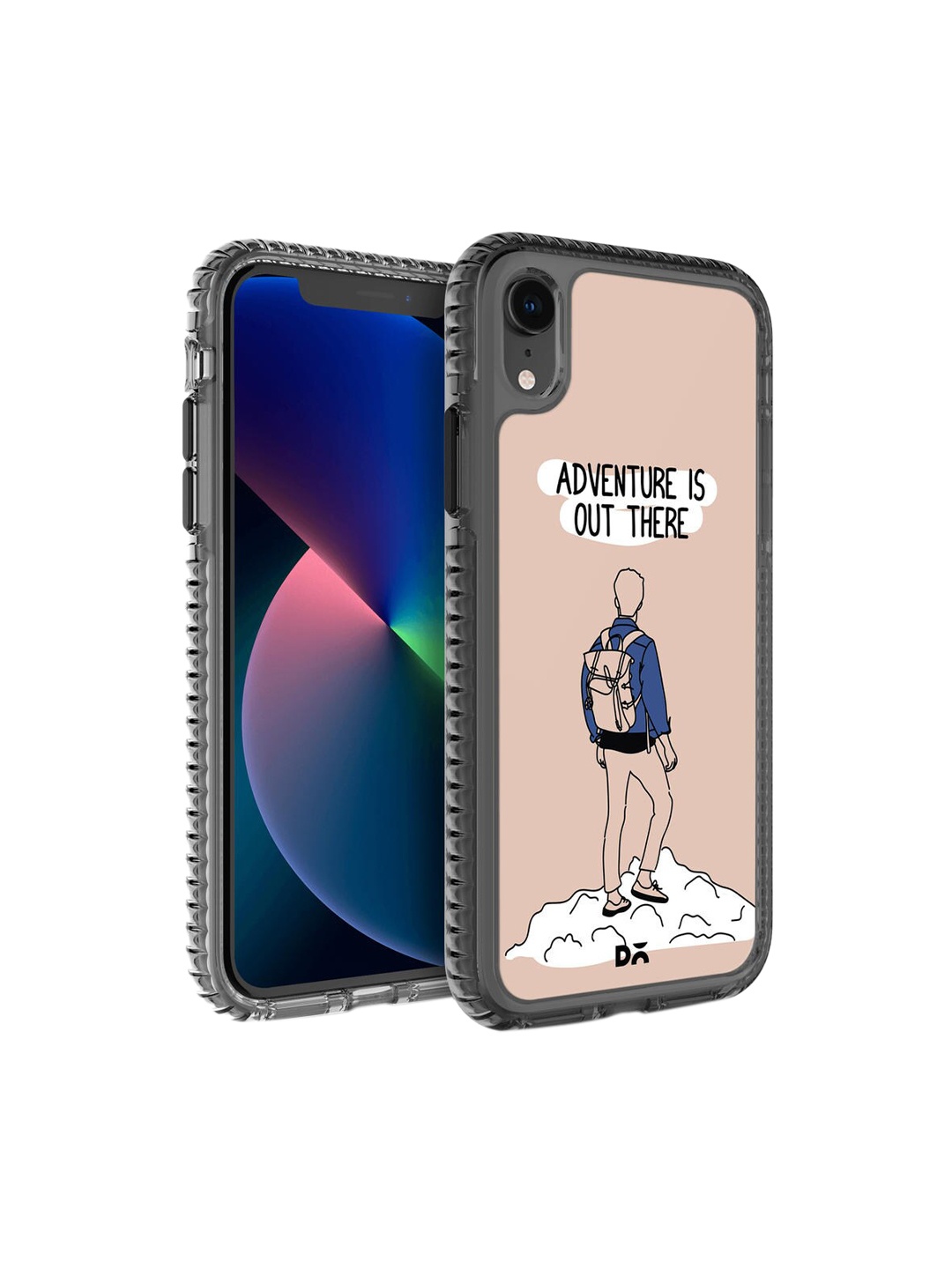 

DailyObjects Transparent & Pink Printed iPhone XR Back Cover