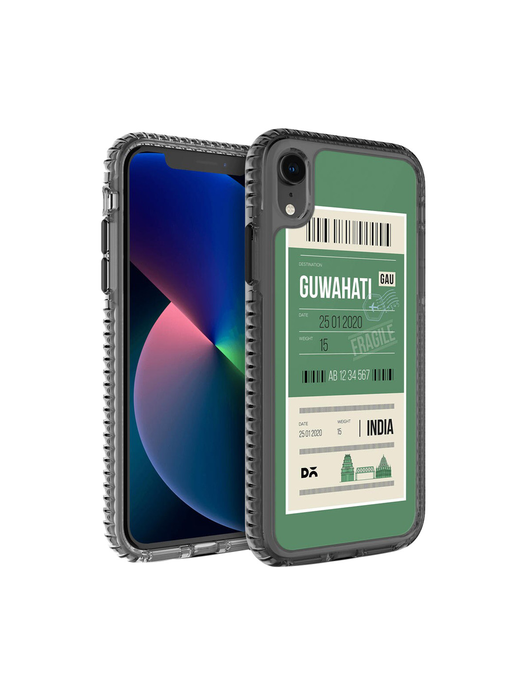 

DailyObjects Black & Green Printed Guwahati City Tag Stride iPhone XR Phone Case