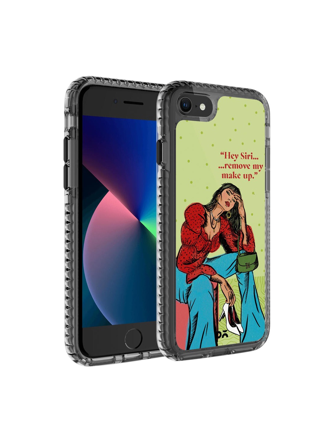 

DailyObjects Transparent & Green Printed iPhone 8 Back Cover