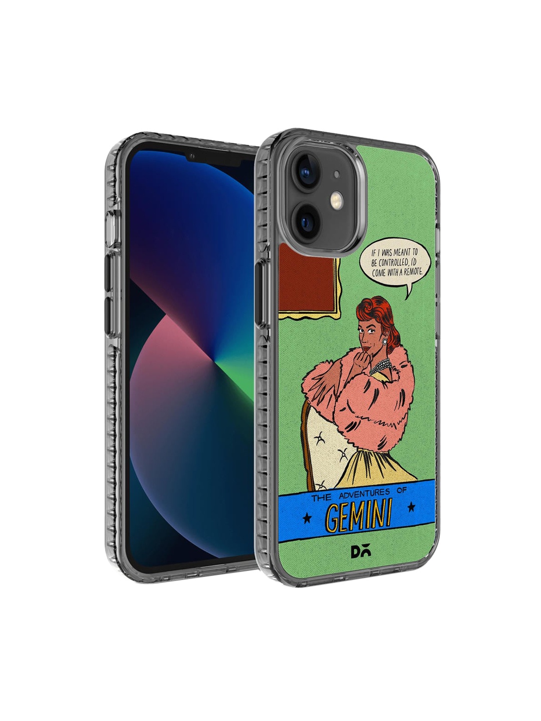 

DailyObjects Transparent & Green Printed iPhone 12 Back Cover