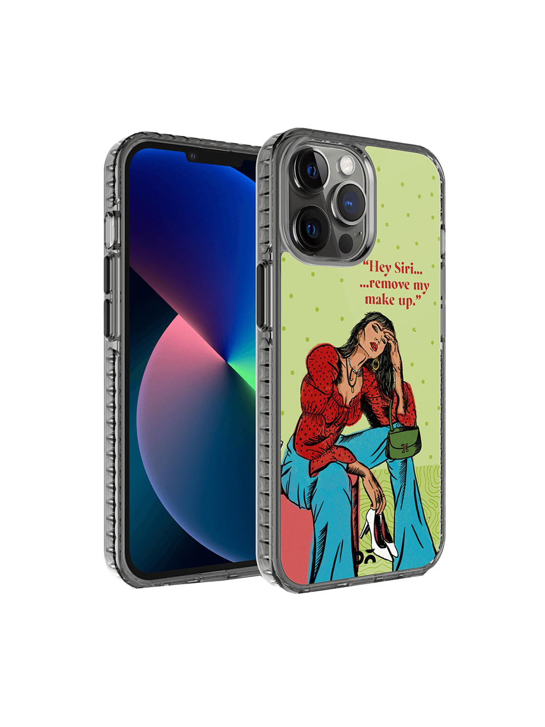 

DailyObjects Green & Red Hey Siri iPhone 12 Pro Back Case
