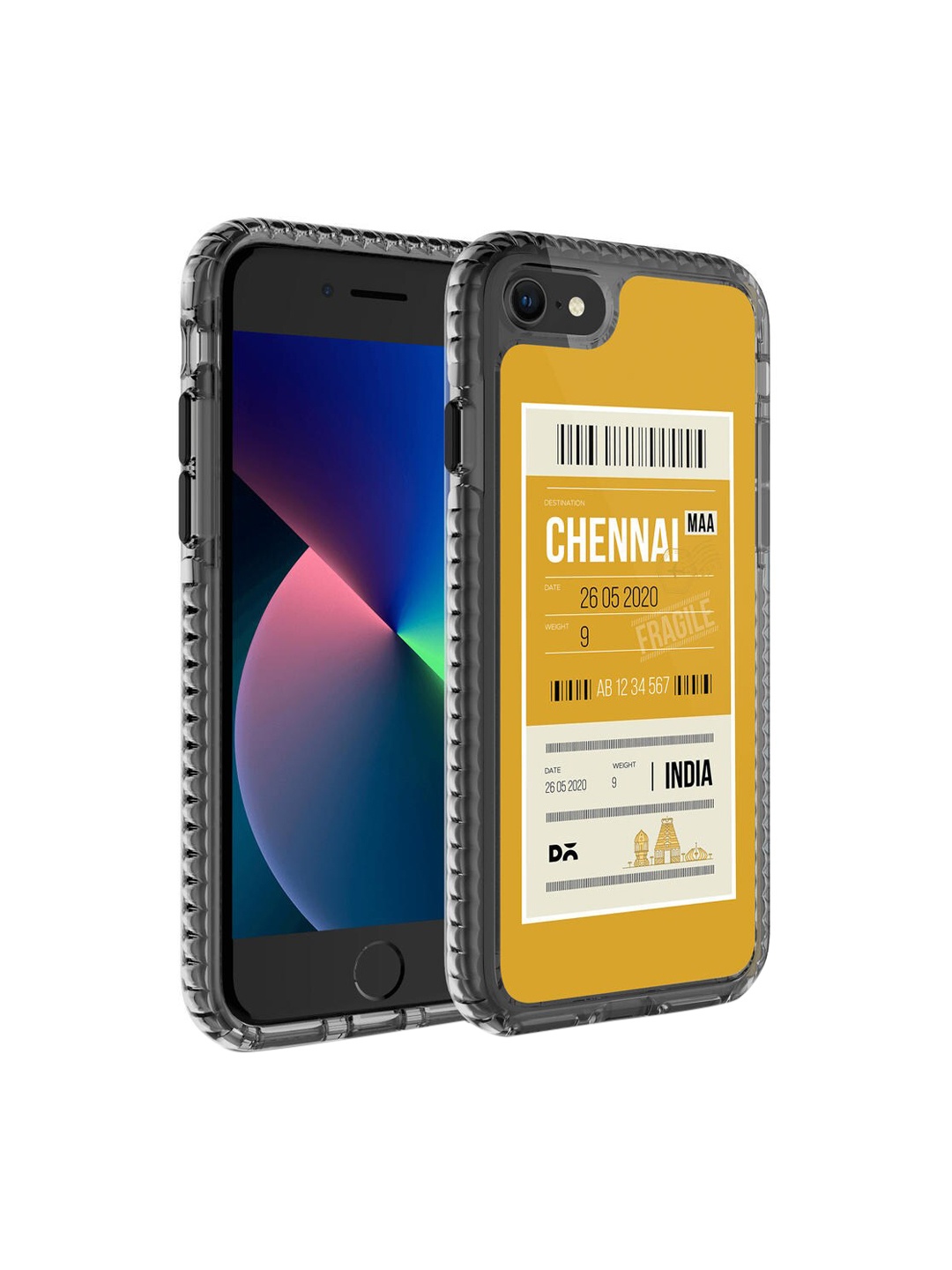 

DailyObjects Black & Yellow Printed Chennai City Tag Stride iPhone 7 Phone Case