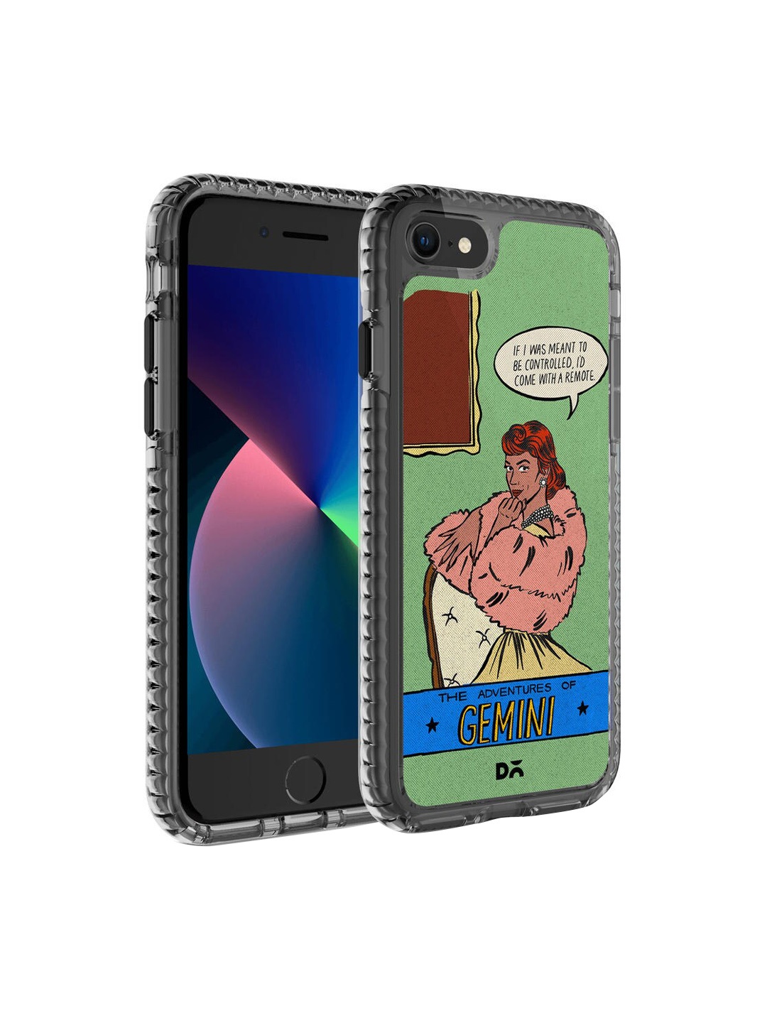 

DailyObjects Black & Green Printed Gemini Stride 2.0 iPhone 8 Phone Case