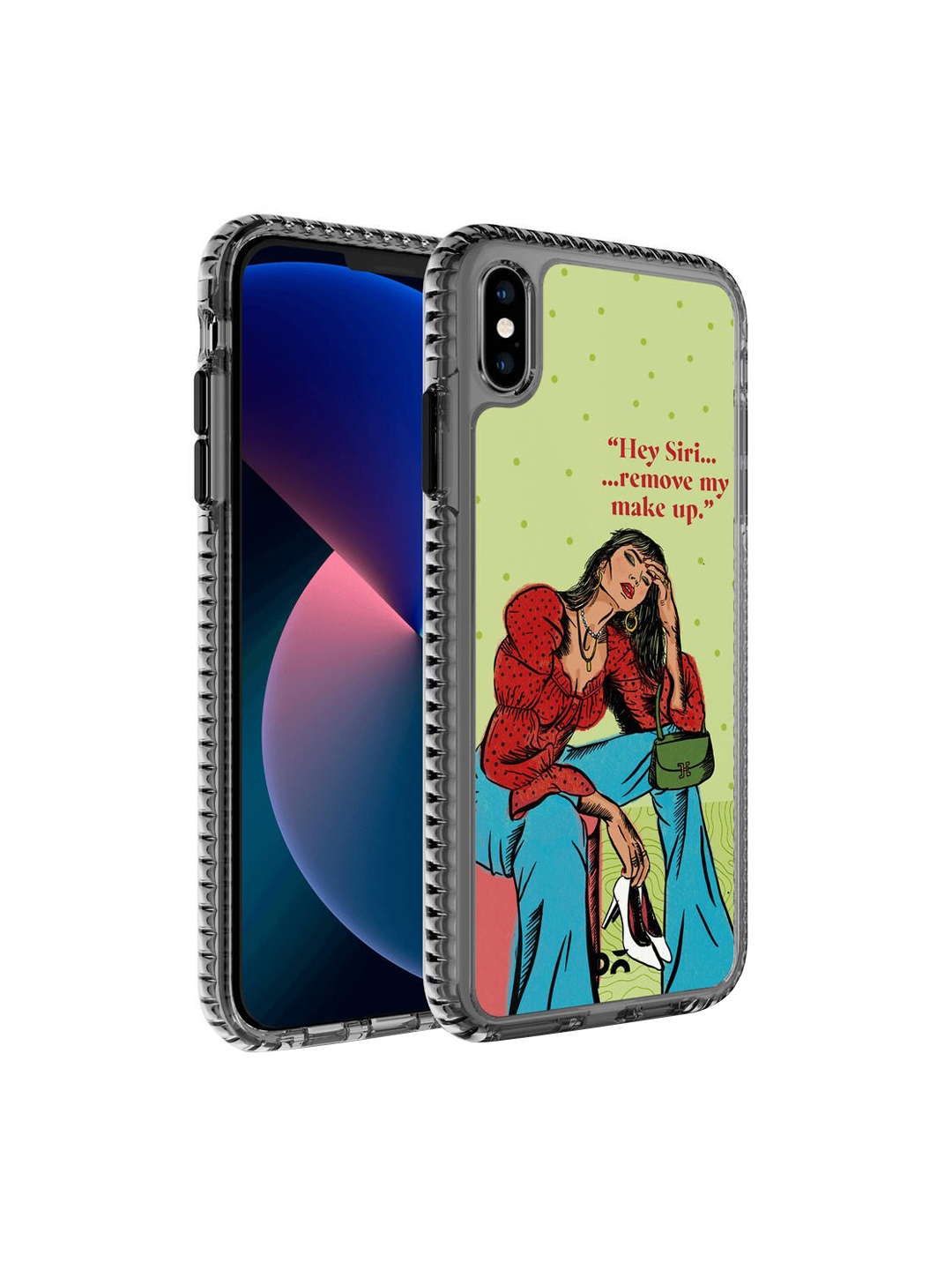 

DailyObjects Green & Red Hey Siri iPhone XS Back Case