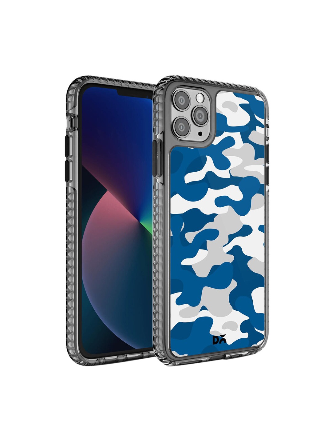 

DailyObjects Blue & White Camouflage Printed Stride 2.0 iPhone 11 Pro Max Case Cover