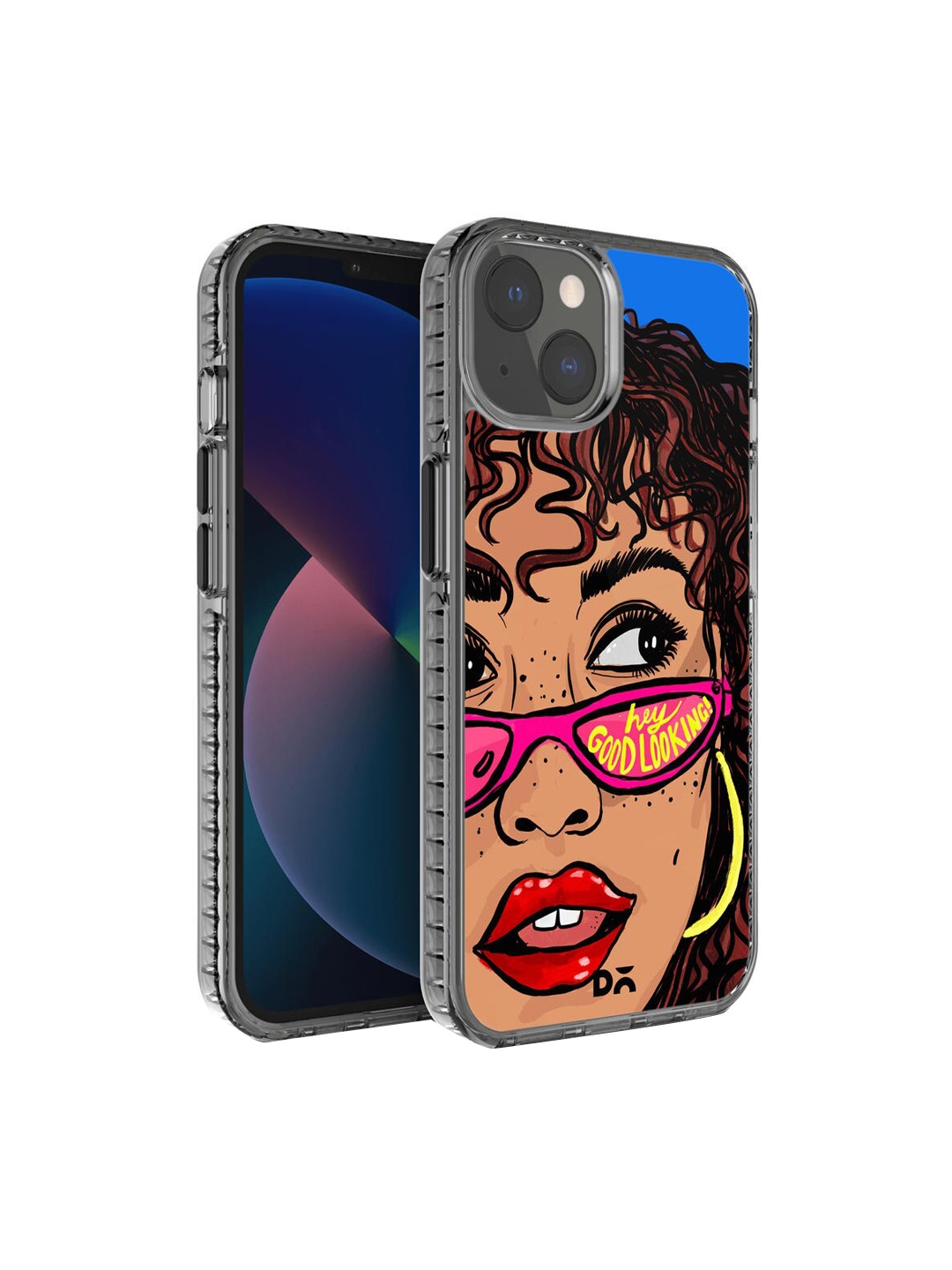 

DailyObjects Transparent & Beige Printed iPhone 13 Mini Back Cover