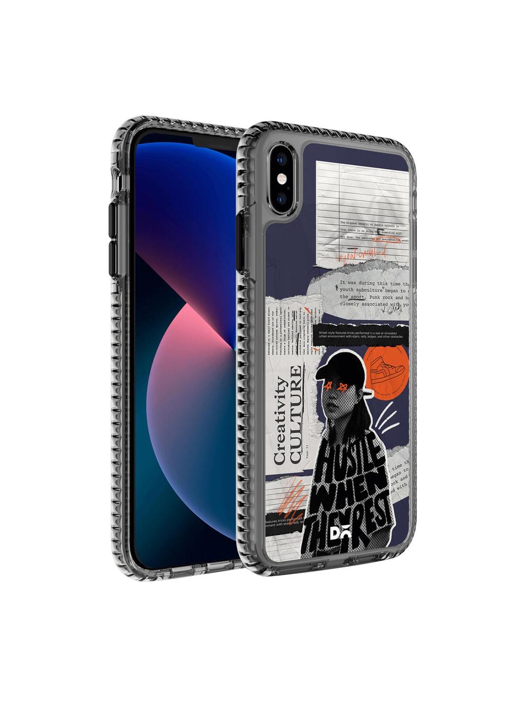 

DailyObjects Transparent & White Hustle When They Rest Printed iPhone X Back Cover