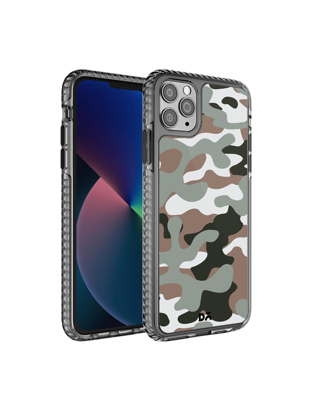 

DailyObjects Black & Grey Printed Camouflage Army Stride iPhone 11Pro Phone Case