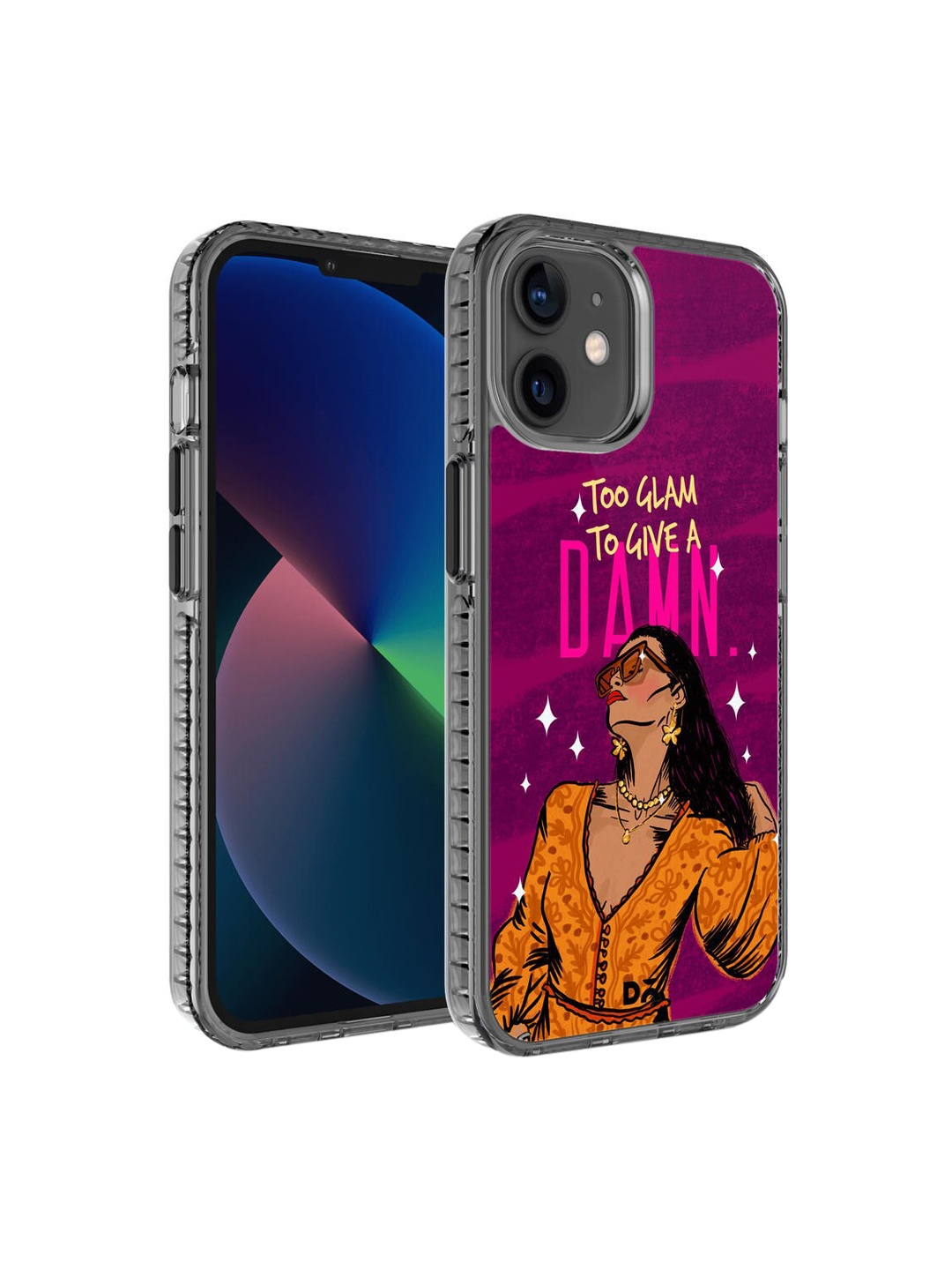 

DailyObjects Purple & Orange Printed iPhone 12 Mobile Case