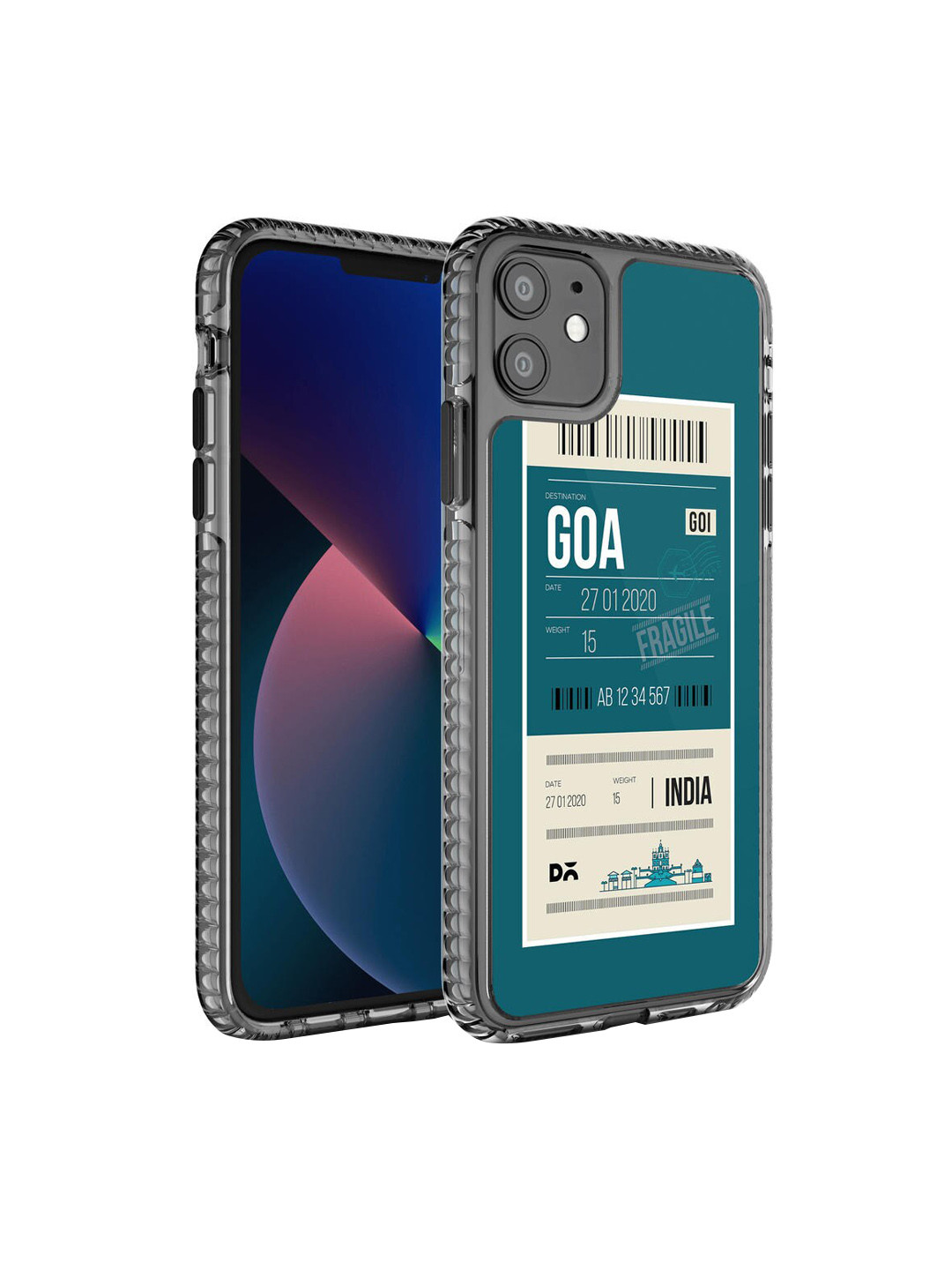 

DailyObjects Transparent & Green Goa City Tag Printed iPhone 11 Back Cover
