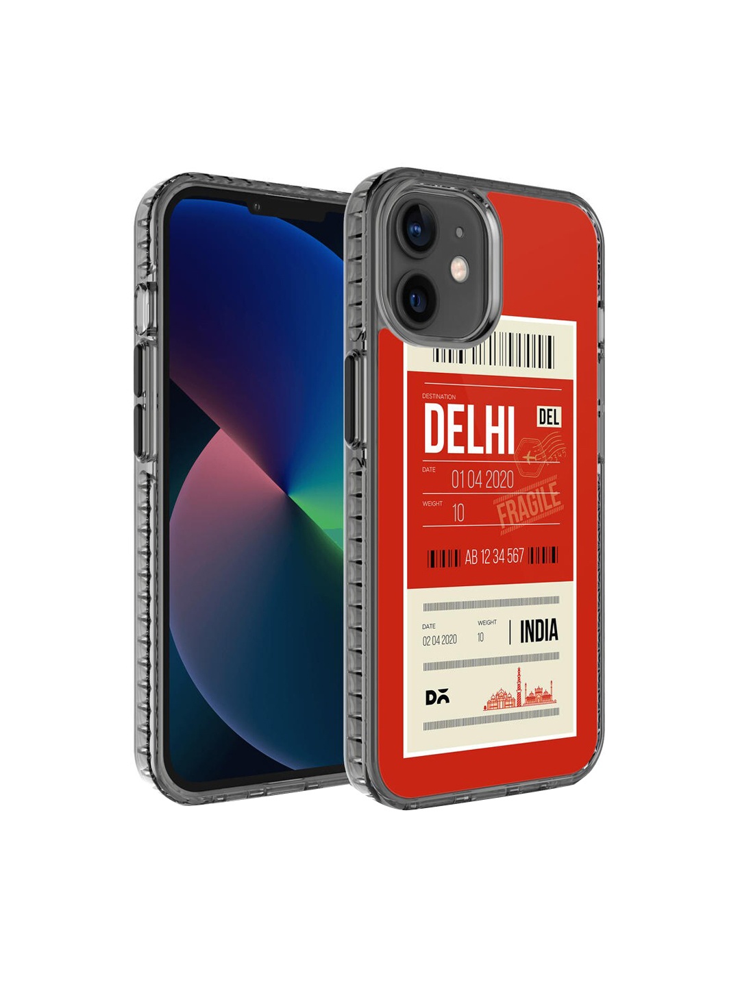 

DailyObjects Red & Cream Printed Delhi City Tag iPhone 12 Phone Case