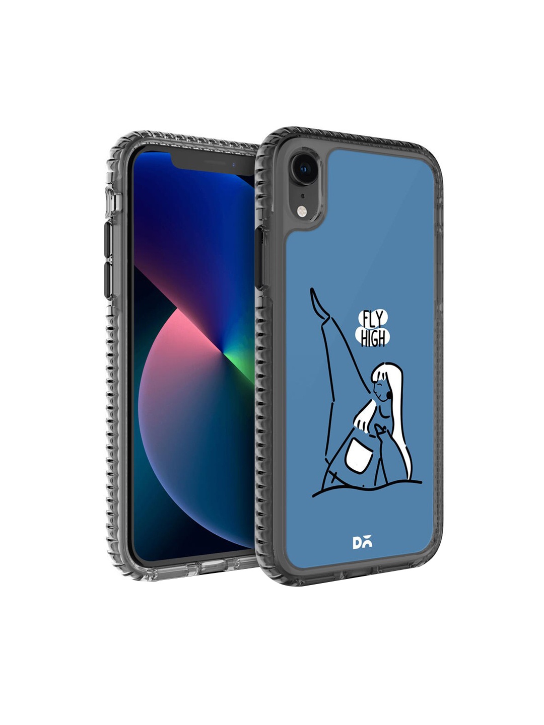 

DailyObjects Transparent & Blue Flying High Printed iPhone XR Back Cover